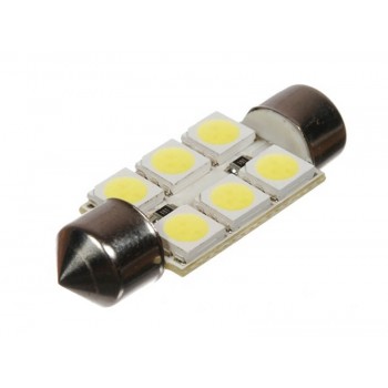 Светодиодная автолампа T10 41mm 6pcs 1,26W 12V